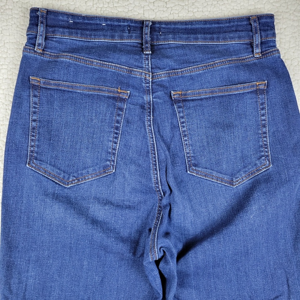 Loft Jeans Slim Flare High Rise Women’s Size 10 Medium Wash Stretch - Picture 12 of 14